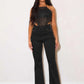 Women’s Black Western Flare Jeans with Stud Detail - Imperfectly Perfect Boutique