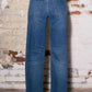 Women’s Western Wide Leg Jeans with Faux Turquoise Gemstone Detail - Imperfectly Perfect Boutique
