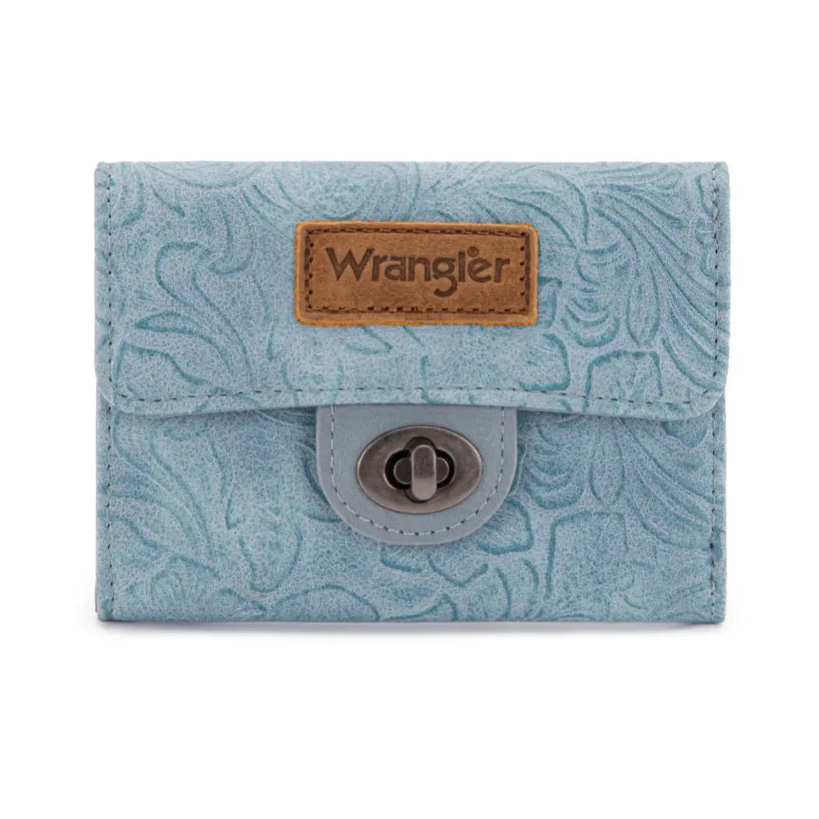 Wrangler Floral Embossed Wallet – Blue - Imperfectly Perfect Boutique