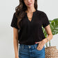 FRONT FLORAL LACE WOVEN TOP - Imperfectly Perfect Boutique
