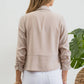 3/4 ROUCHED SLEEVE BLAZER - Imperfectly Perfect Boutique